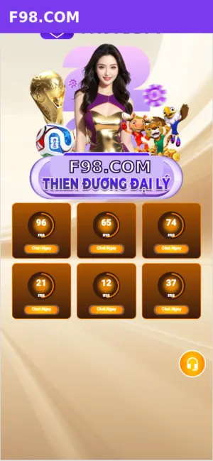 Trang chủ ứng dụng F98 trên điện thoại